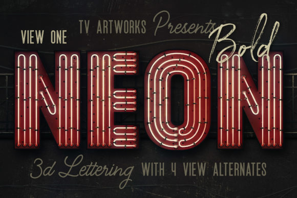Bold Neon 3D Lettering: Instant Visual Impact