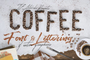 Coffee Beans Font & Lettering: A Realistic 3D Typeface for Designers