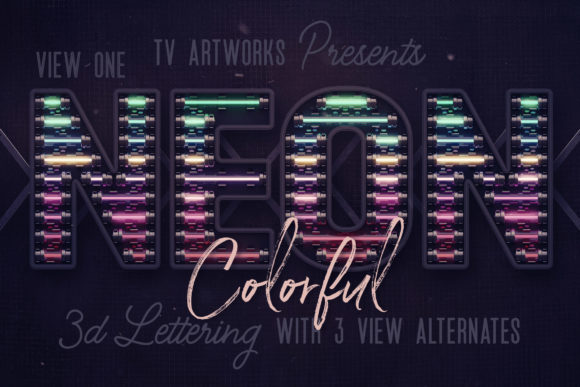 Colorful Neon 3D Lettering: Your Shortcut to Electric Visuals