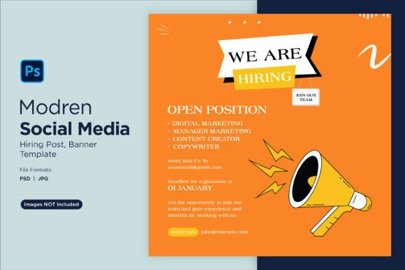 Effortless Hiring Graphics: We Are Hiring Social Media Post 04