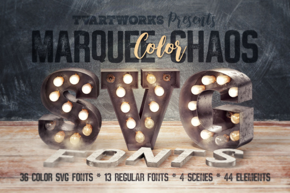 Marquee Chaos View - Color Fonts: A Bold Toolkit for Creative Projects