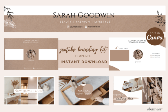 Minimal Youtube Branding Kit for Canva: Elevate Your Channel
