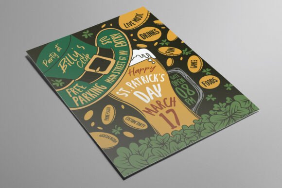 Saint Patrick's Day Illustrated Flyer: A Designer's Festive Toolkit