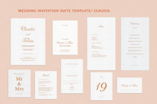 Wedding Invitation Suite Claudia: Your Complete Template Pack